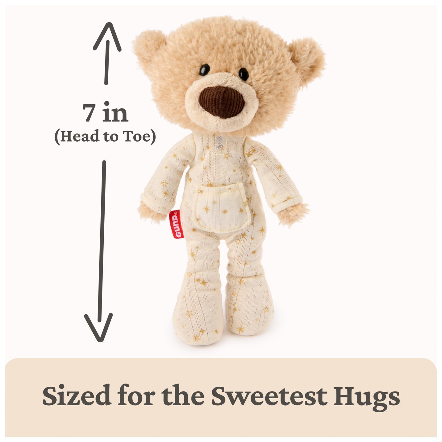 GUND Lost Tooth Toothpick Bear, Premium Teddy Bear with Pajamas and Pocket for Notes or Baby Tooth, Stuffed Animals for Ages 0 and Up, Brown, 10”