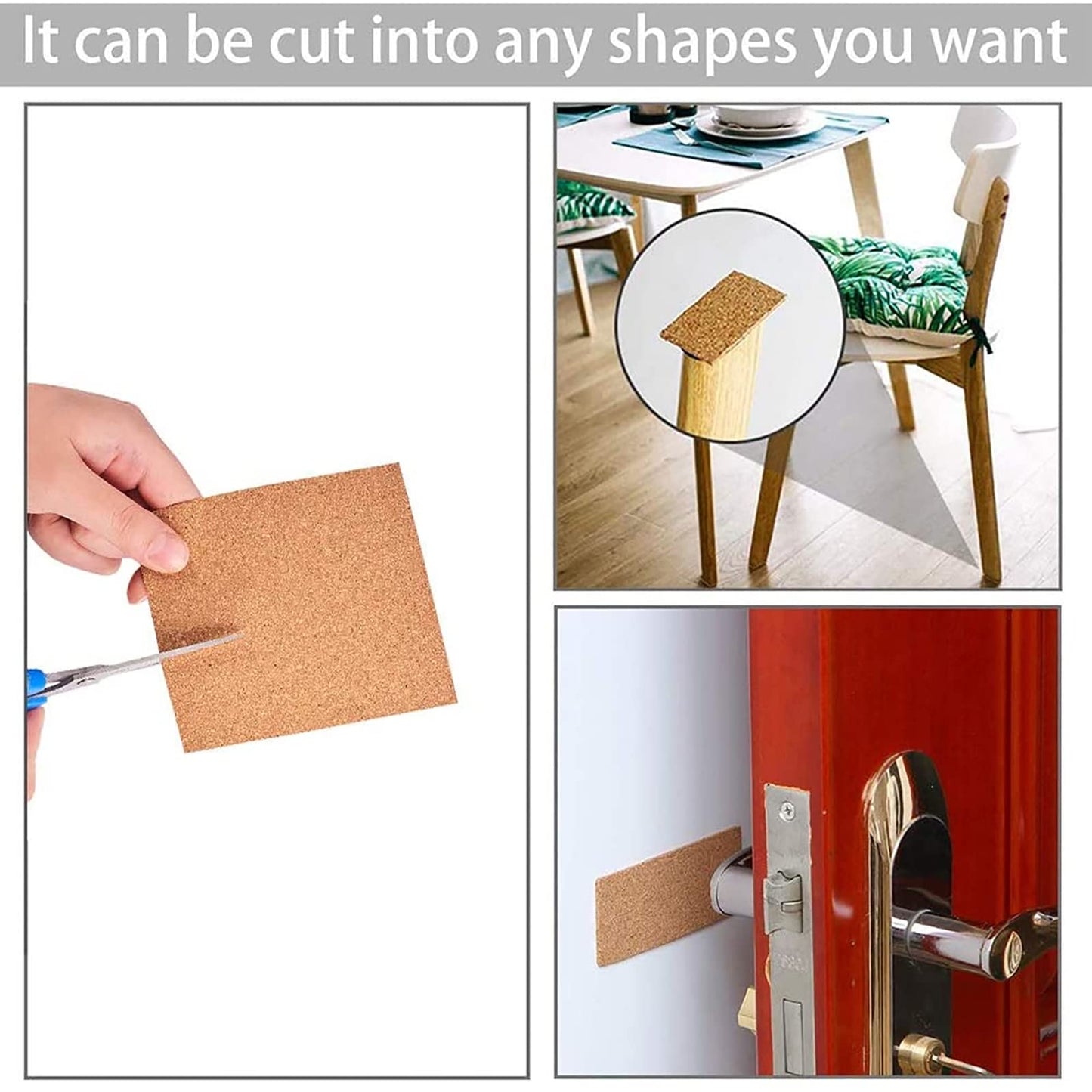 BENECREAT 6 Pack 15.7x7.8 Inch Back-Adhesive Cork Sheets (2mm Thick) Insulation Cork Backing Sheets for Coaster, Wall Decoration, Party and DIY Crafts Supplies