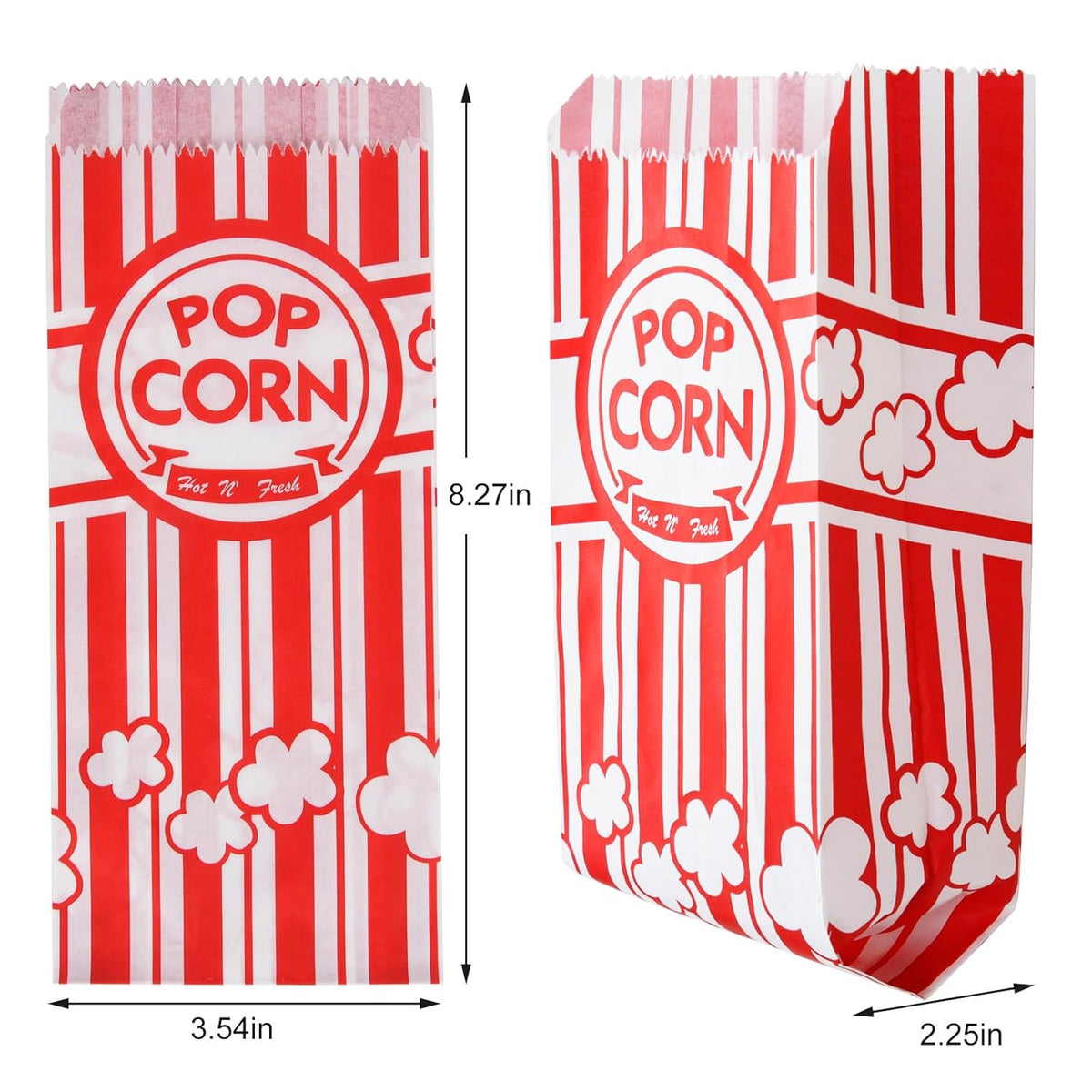 300pcs Paper Popcorn Bags for Party, 1 Oz Small Vintage Individual Servings Popcorn Container Pop Corn Bags Bulk for Popcorn Machine Accessories Supplies Movie Nights (300)