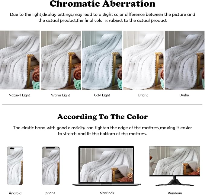 NEWCOSPLAY Super Soft Throw Blanket White Premium Silky Flannel Fleece 3D Waffle Checkered Lightweight Bed Blanket All Season Use (White, Throw(50"x70"))