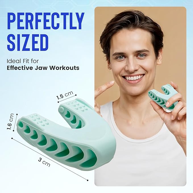 Achilles Fitness Double Chin Reducer Jaw Exerciser – Jawline Sculptor and Face Slimmer for Women and Men – Encourages Jaw Movement and Aids in Natural Jaw Function - Ideal for Mewing Practice