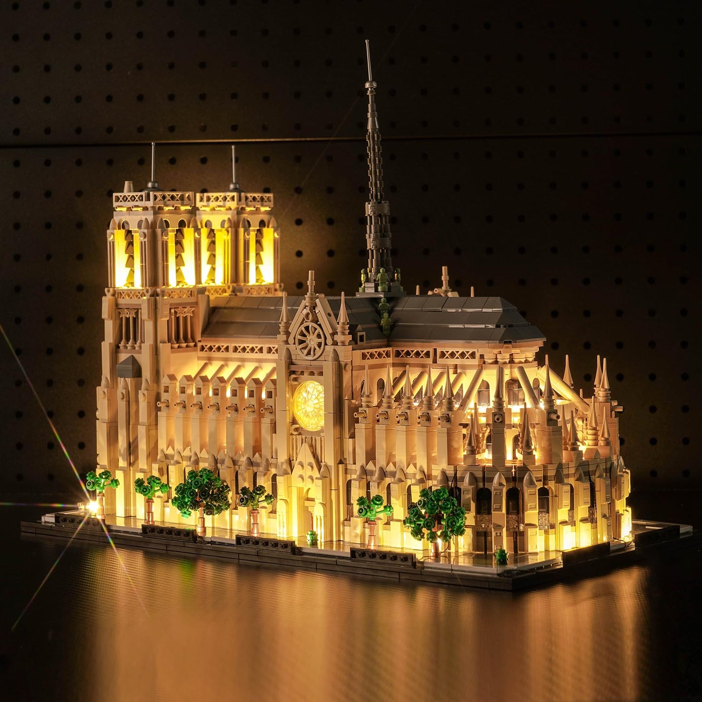 LocoLee Light Kit Compatible with Lego Notre Dame Cathedral Architecture 21061, Creative Lighting Set Accessories Compatible with Lego Paris Notre Dame 21061 Set, No Models Only Light (RC Version)