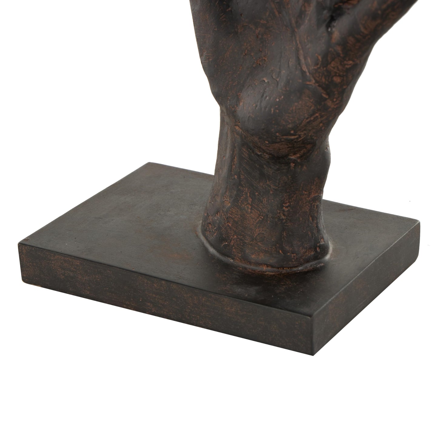 Deco 79 Polystone Hands Decorative Sculpture Sign Home Decor Statue with Butterrfly Accents, Accent Figurine 11" x 5" x 16", Dark Brown
