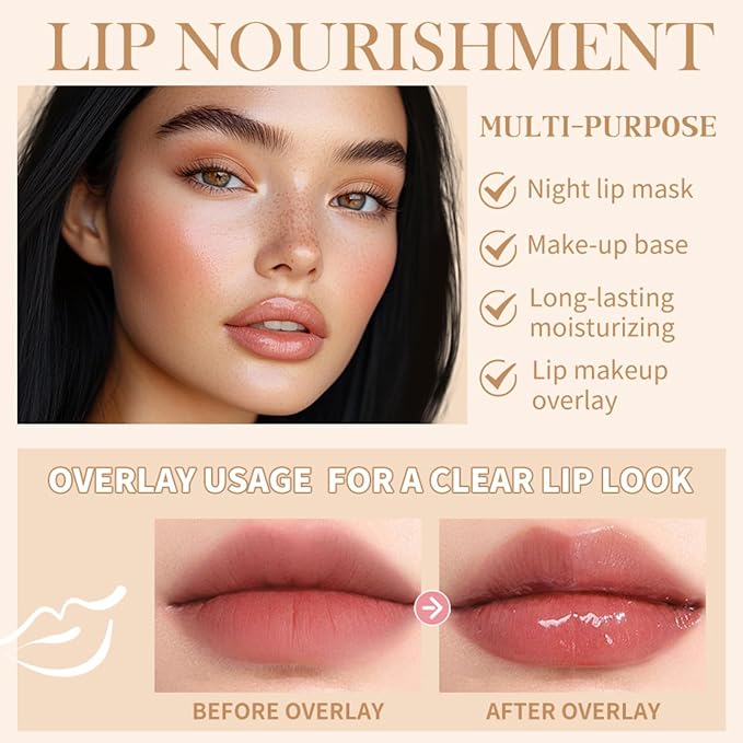 Lip Butter Balm 4PCS - Tinted Lip Balm Hydrating - Smooth Lip Moisturizer Gift Set - Nourishing Lip Gloss for Girls Lip Makeup - Lip Oil for Women Lip Treatment - with Vanilla,Mint,Coffee,Cake