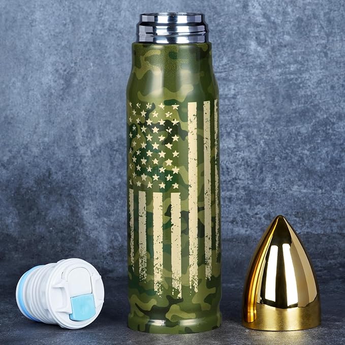 Birthday Gifts for Men Dad Him Adults Funny, 17 oz Camo Tumbler, Gifts for Dad Who Have Everything - Unique Anniversary Mens Presents for Boyfriend Husband, Camo Cup - Green