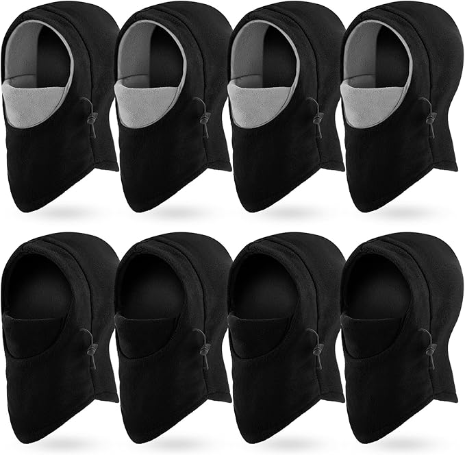 Frienda 8 Pcs Balaclava Ski Mask Men Windproof Warmer Face Covers Adjustable Winter Mask for Men Women