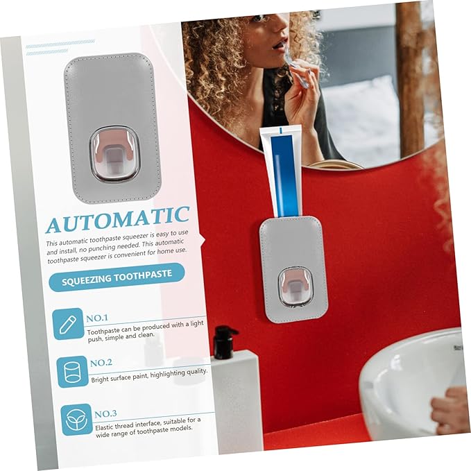 Unomor Wall-Mounted Toothpaste Dispenser Pump for Automatic Toothpaste Extruder No Punching