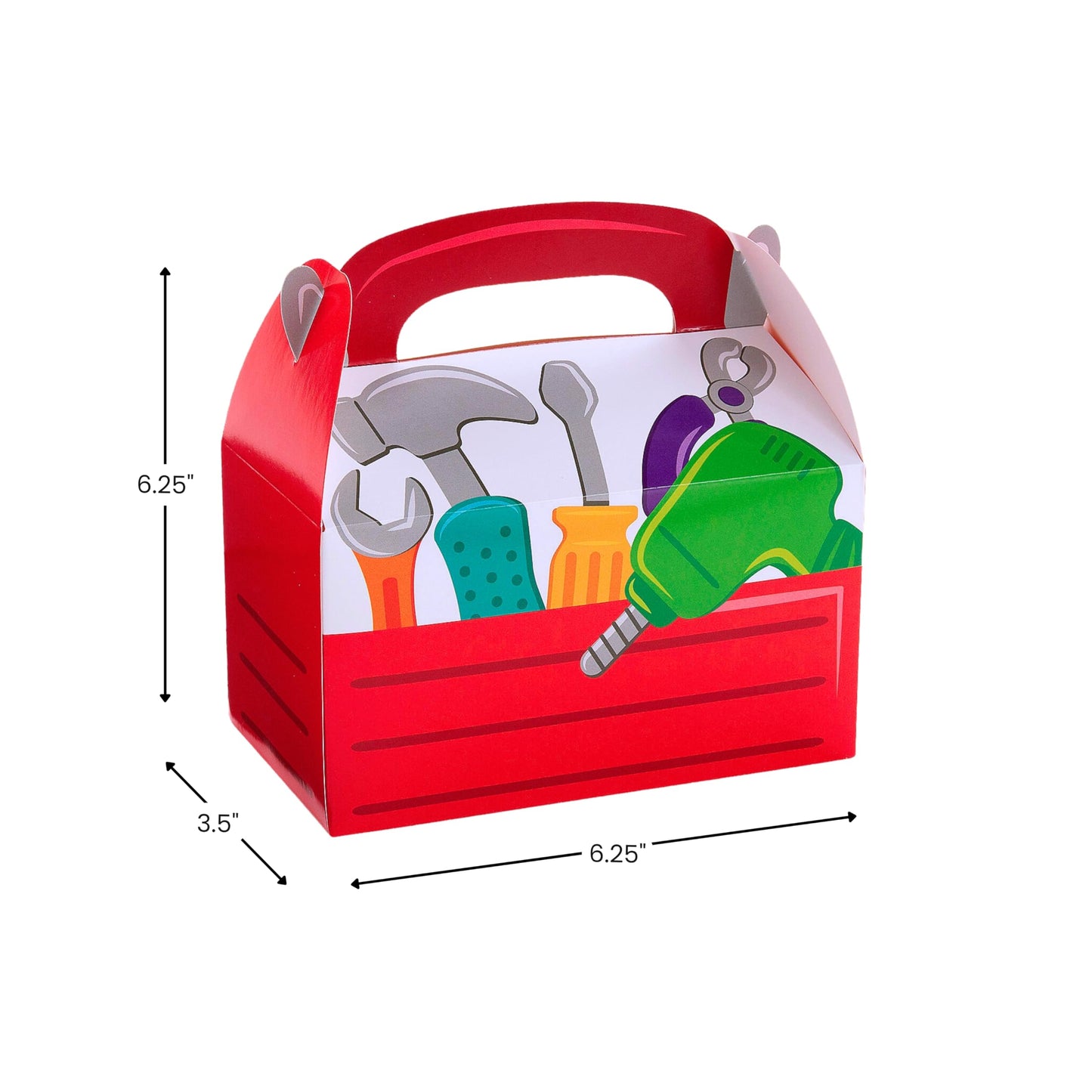 Fun Express Little Handyman Toolbox Treat Box - Party Supplies - 12 Pieces - Red