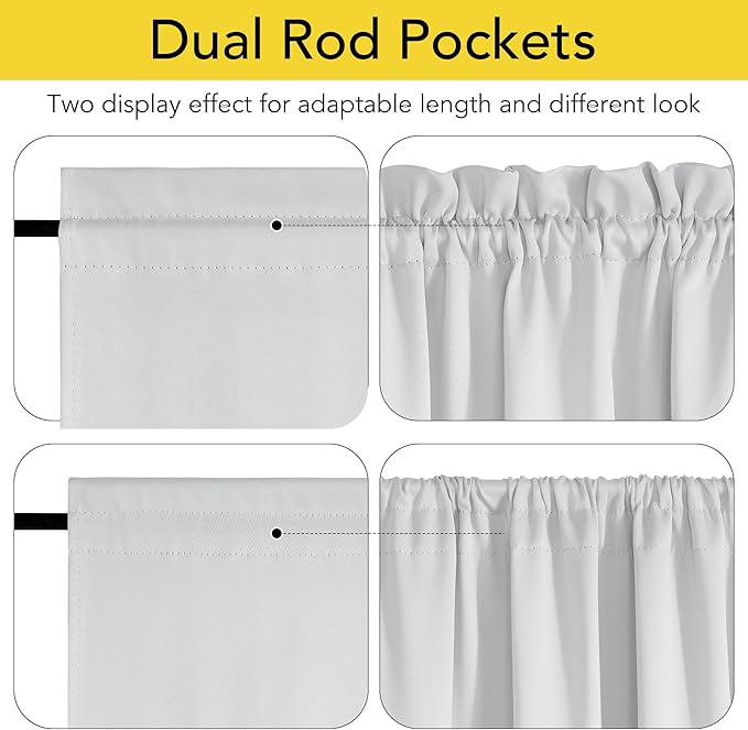 NICETOWN 100% Blackout Door Curtain for French Front Door Thermal Insulated Window Covering with Tieback for Patio Glass, Room Darkening Drapes for Living Room, W25 x L72, 1 PC, Greyish White