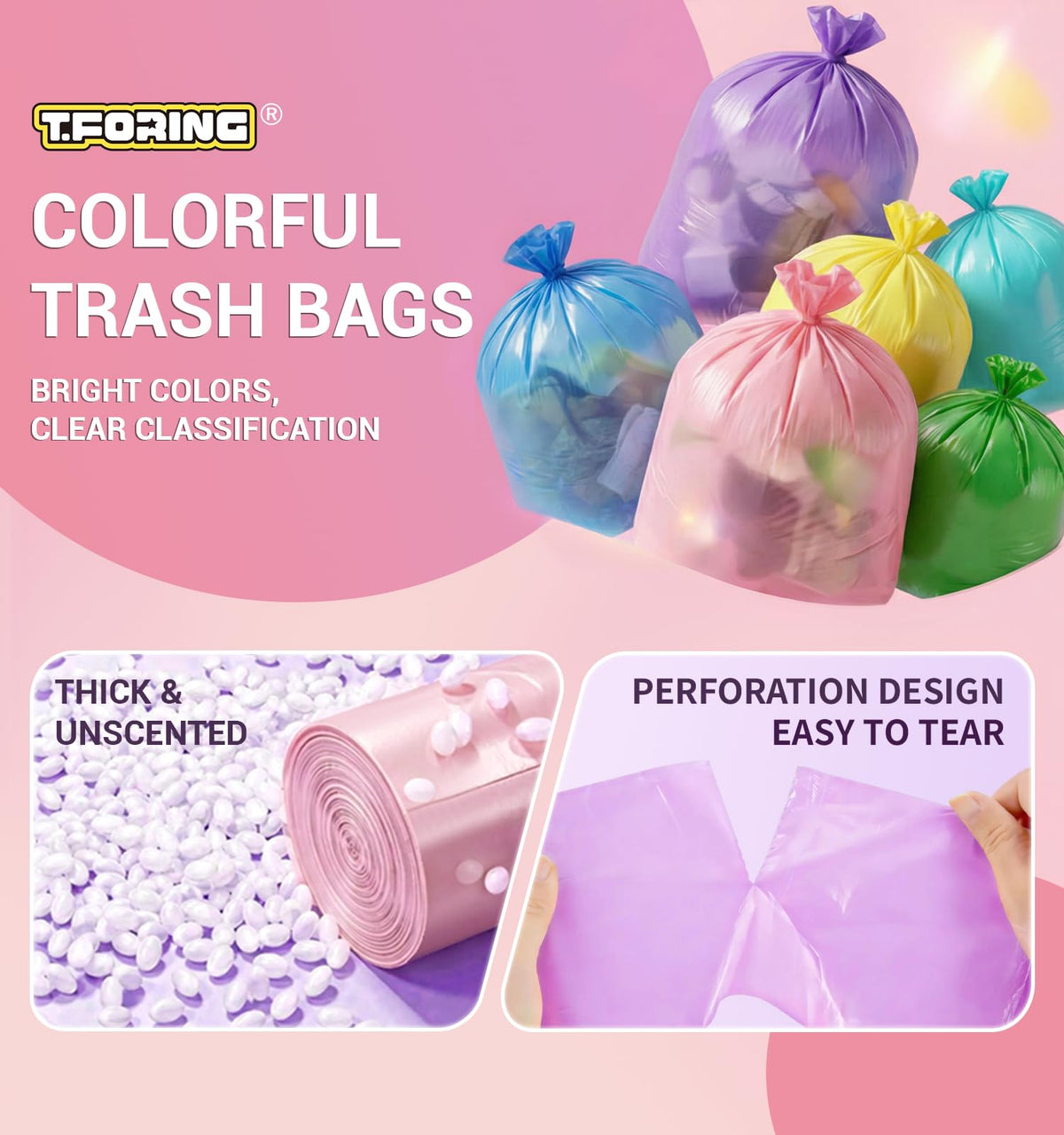 Small 3 Gallon Trash Bags Unscented (150 Count)