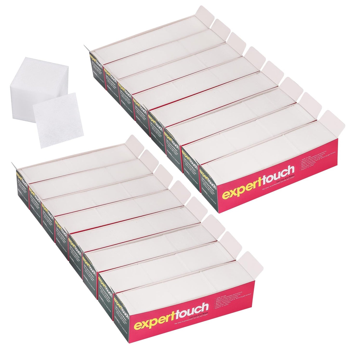 Lint Free Nail Wipes for Gel Nail Disposable Nail Polish Remover Cotton Pads White, 2600 Pcs, 16 Pack