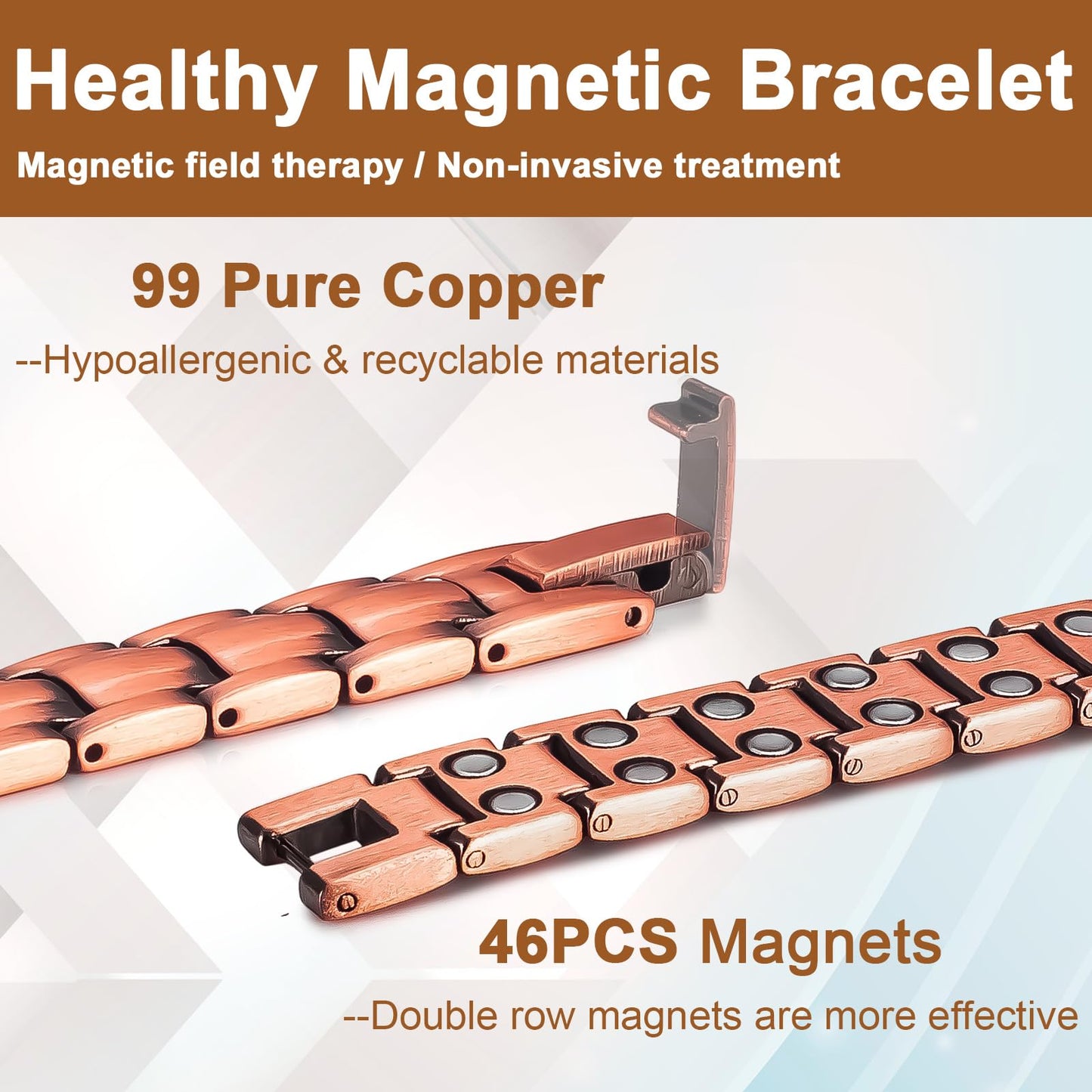 MagVIVACE Copper Magnetic Bracelet for Women, Copper Jewelry with Magnet (1)