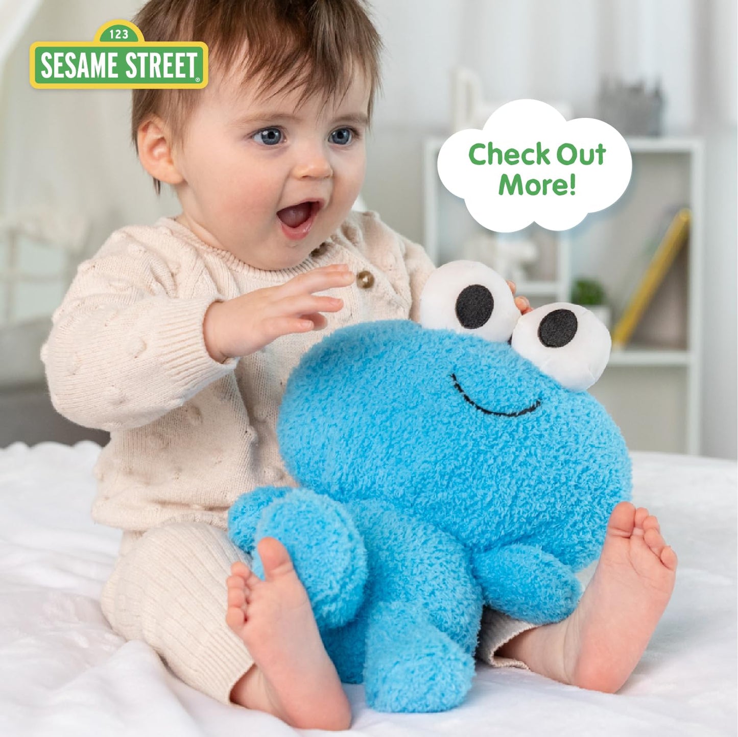 Kids Preferred Sesame Street Elmo Activity Toy with Teething Rings, Crinkle Sounds, and On The Go Clip for Babies and Infants