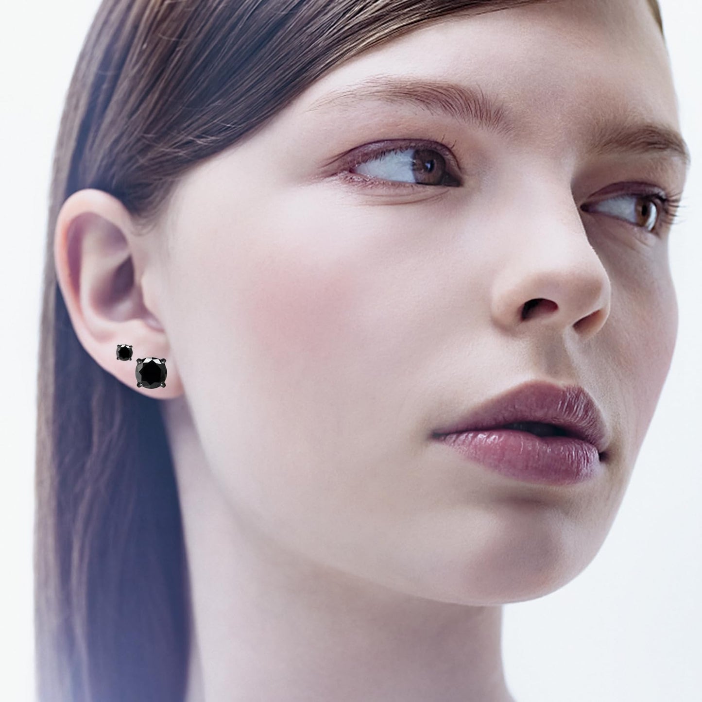 4 Pairs Titanium Hypoallergenic Red Stud Earrings for Sensitive Ears,Black 5A Cubic Zirconia Screw Back Stud Earrings for Women Men Surgical Stainless Steel Double Side Earrings red stud earrings