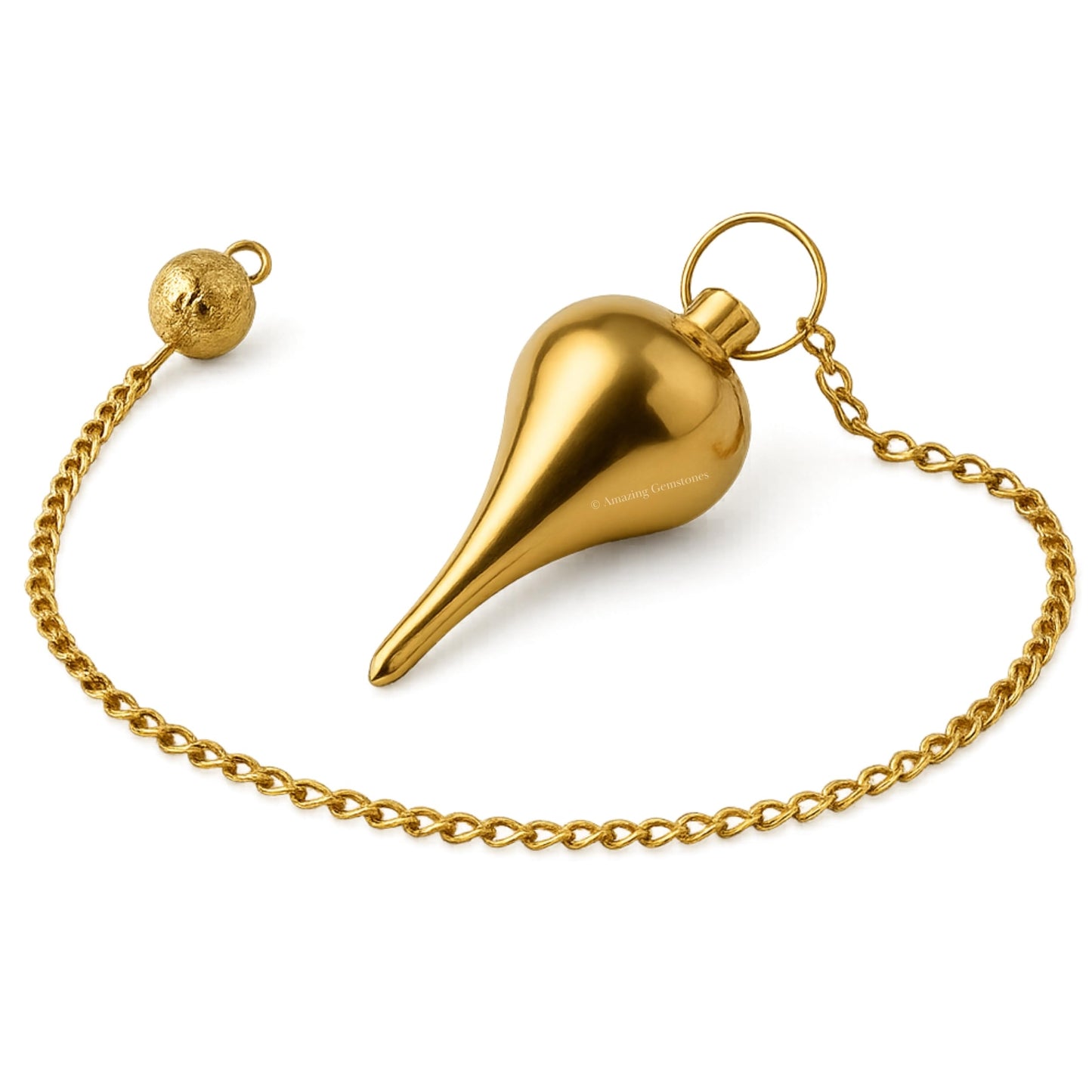 Amazing Gemstone Healing Metal Pendulums for Divination, Gold Dome Cone Point Steel Copper Pendulum High Energy Pendulo de Bronce Pendulos de Mesa MP118