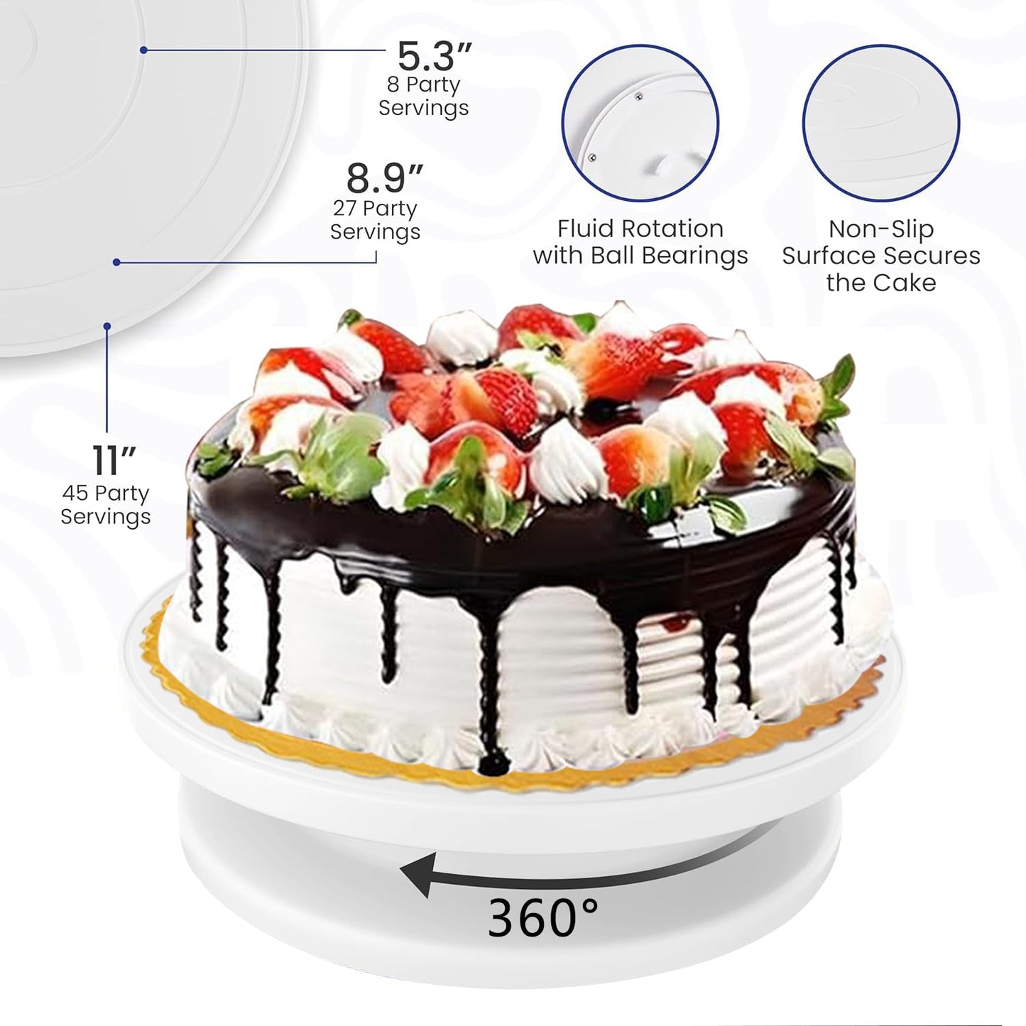 540PCS Cake Decorating Kit - Baking Supplies with 4 Springform Pans, Rotating Turntable, Decorating Tools, Cake Baking Supplies Set for Beginners