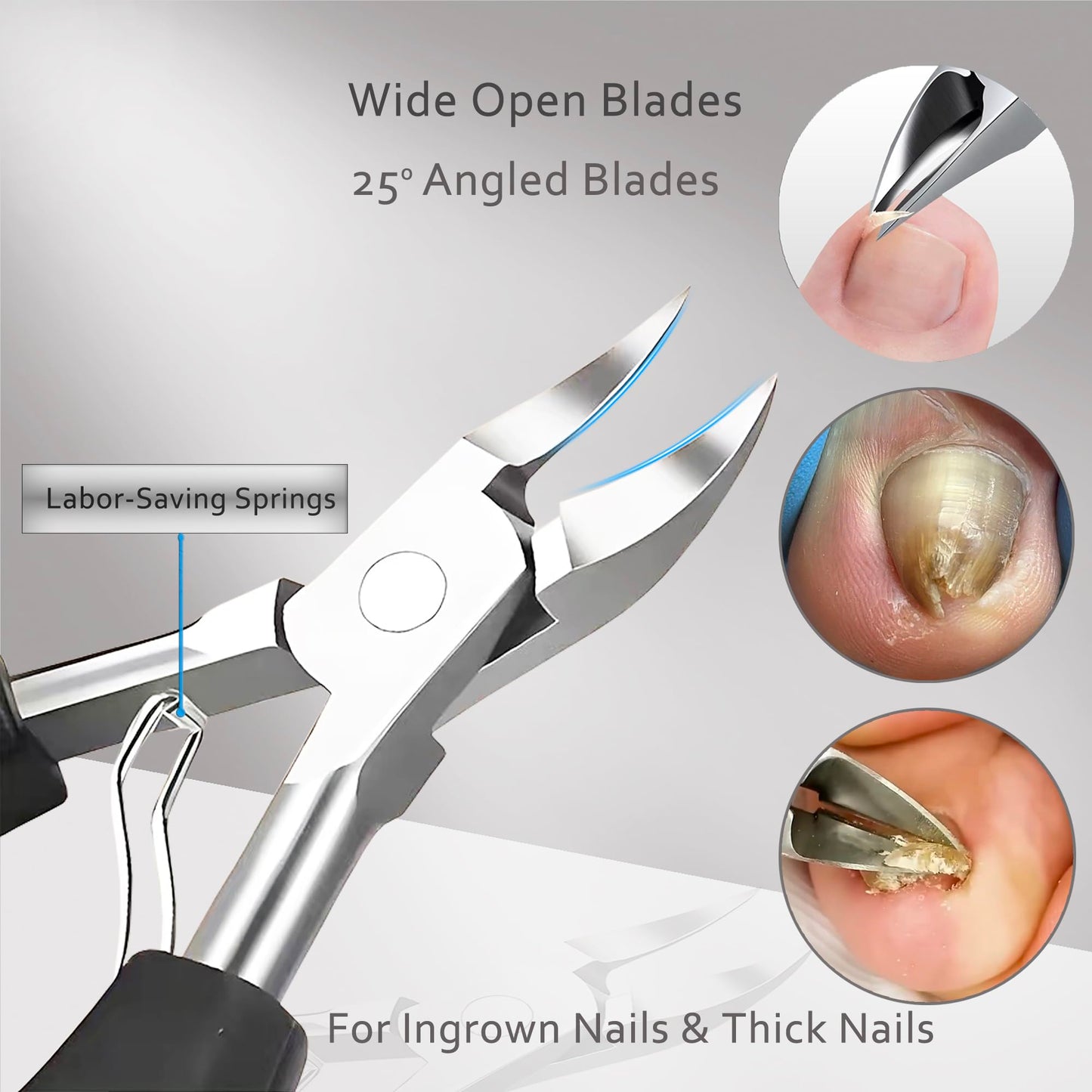 Toenail Clipper for Thick Nails Seniors Ingrown Toe Nail Pedicure Knife for Ingrown Nails Removal Kit Cutter Toenail