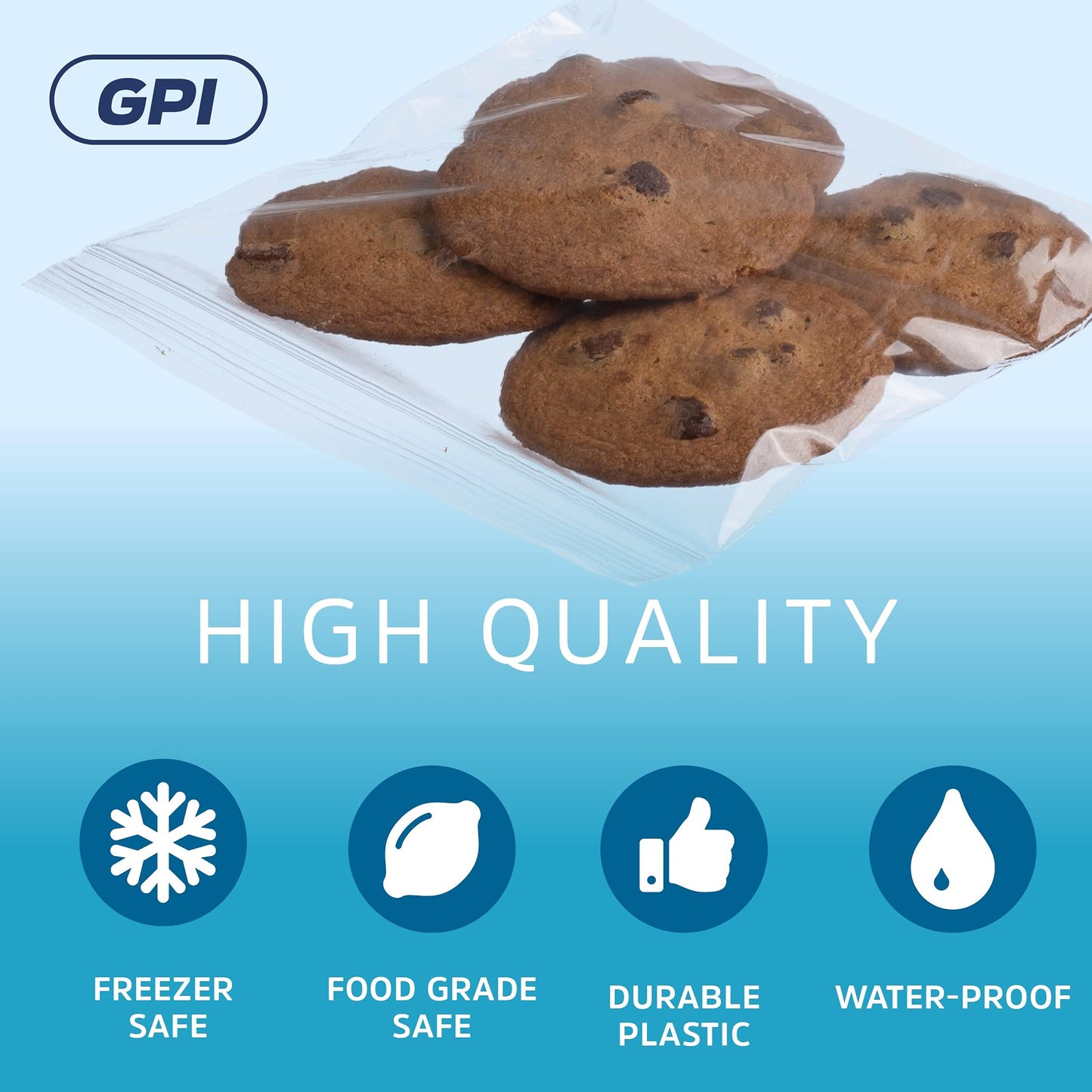 5" x 5" Zip Bags - 200 Count, Small, Clear Plastic Reclosable Zipper Poly Baggies, 2 Mil, with Resealable Zip Top Lock for Packaging Food Storage, Snacks, Candy, Office Supplies & More.