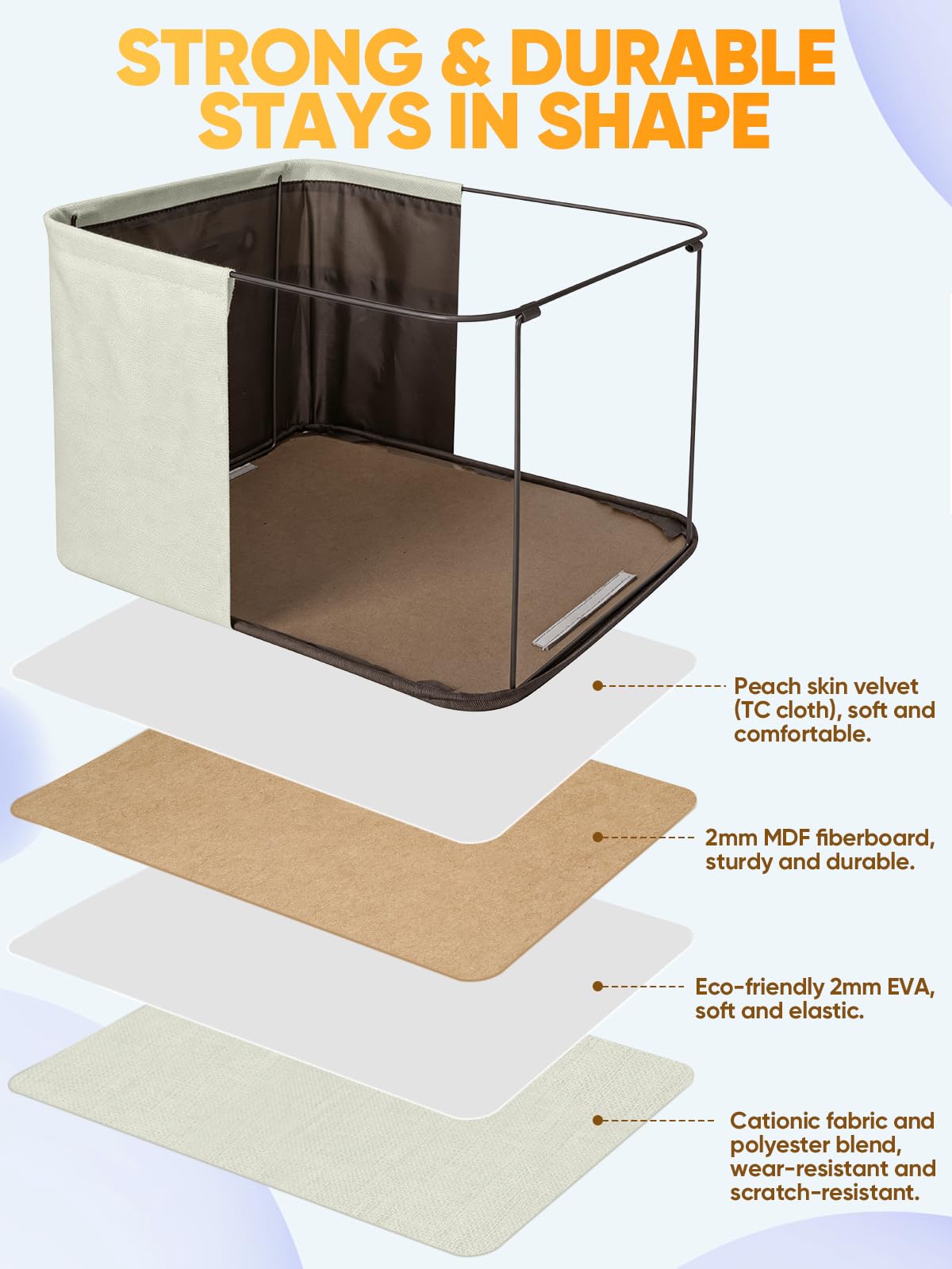 4 Pack Fabric Closet Storage Bins for Shelves (4 Count)