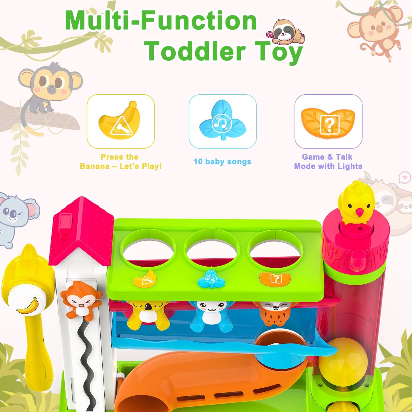 VOILBTOY Musical Toy for 1-2 Year Old Boys - Ball Drop Toy