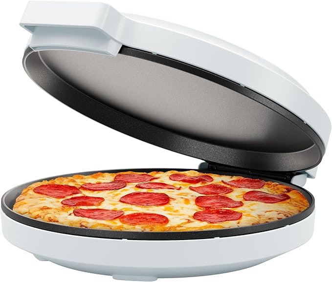 Chefman Everything Maker & Pizza Oven – 1440W Countertop Electric Pizza Maker with 12” Nonstick Cooking Plates, Plus Makes Quesadillas, Omelettes and More, with Indicator Lights and Vertical Storage