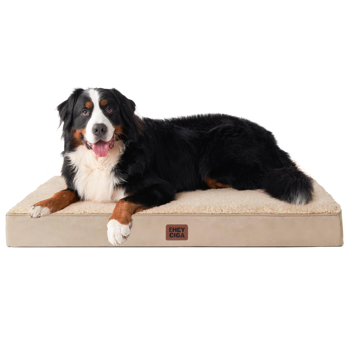 EHEYCIGA Orthopedic Dog Bed Large with Removable Washable Cover, 50IN Grey