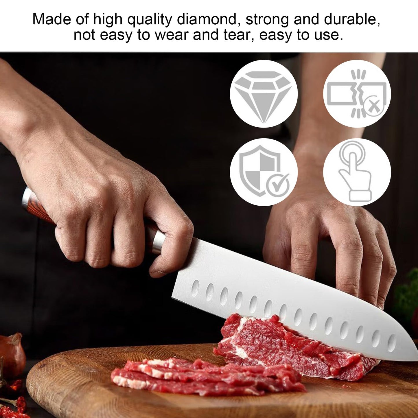 10 PCS Diamond Knife Sharpening Stones Set, Diamond Plates Kit, Knife Sharpener Fixed-Angle Kit 120/240/400/600/800/1000/1500/2000/2500/3000 Grit