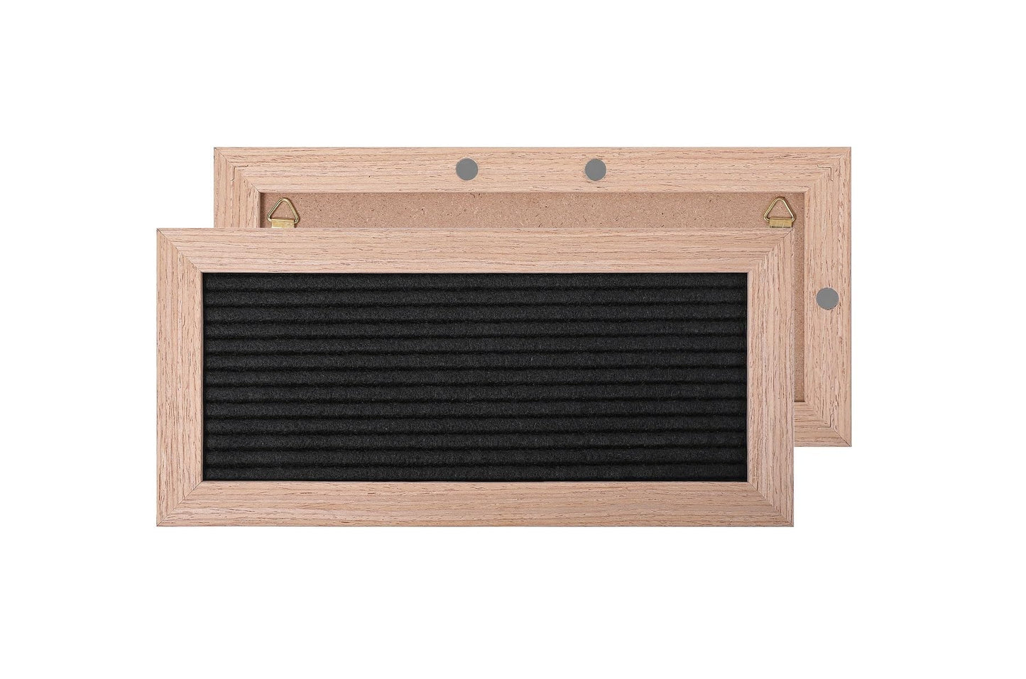 G GAMIT Small Magnetic Felt Letter Board 11x5Inch with Changeable Letters and Numbers, Message board Letter Sign Board in Wood Frame for Anoucement&Notification(Black)