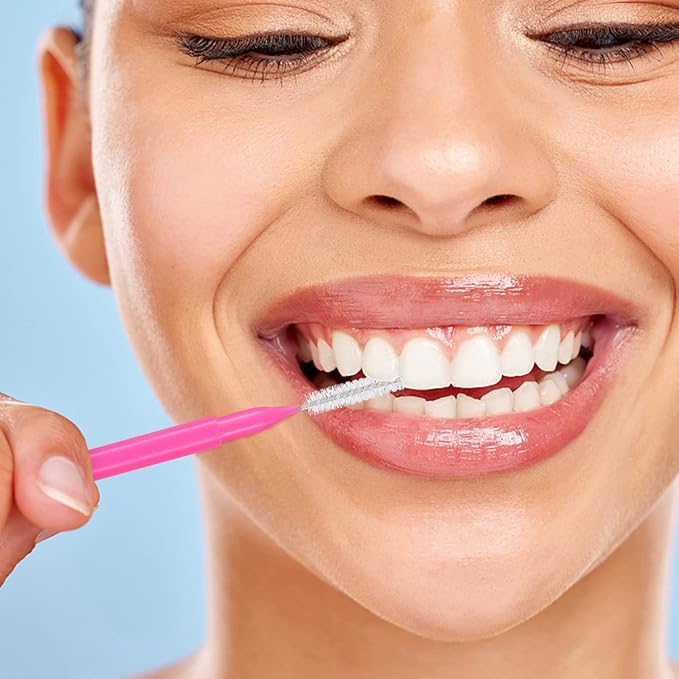 Interdental Brush 100Pcs Assorted Color Tooth Cleaning Tool for Oral Hygiene Portable Flossers for Braces and Teeth Care