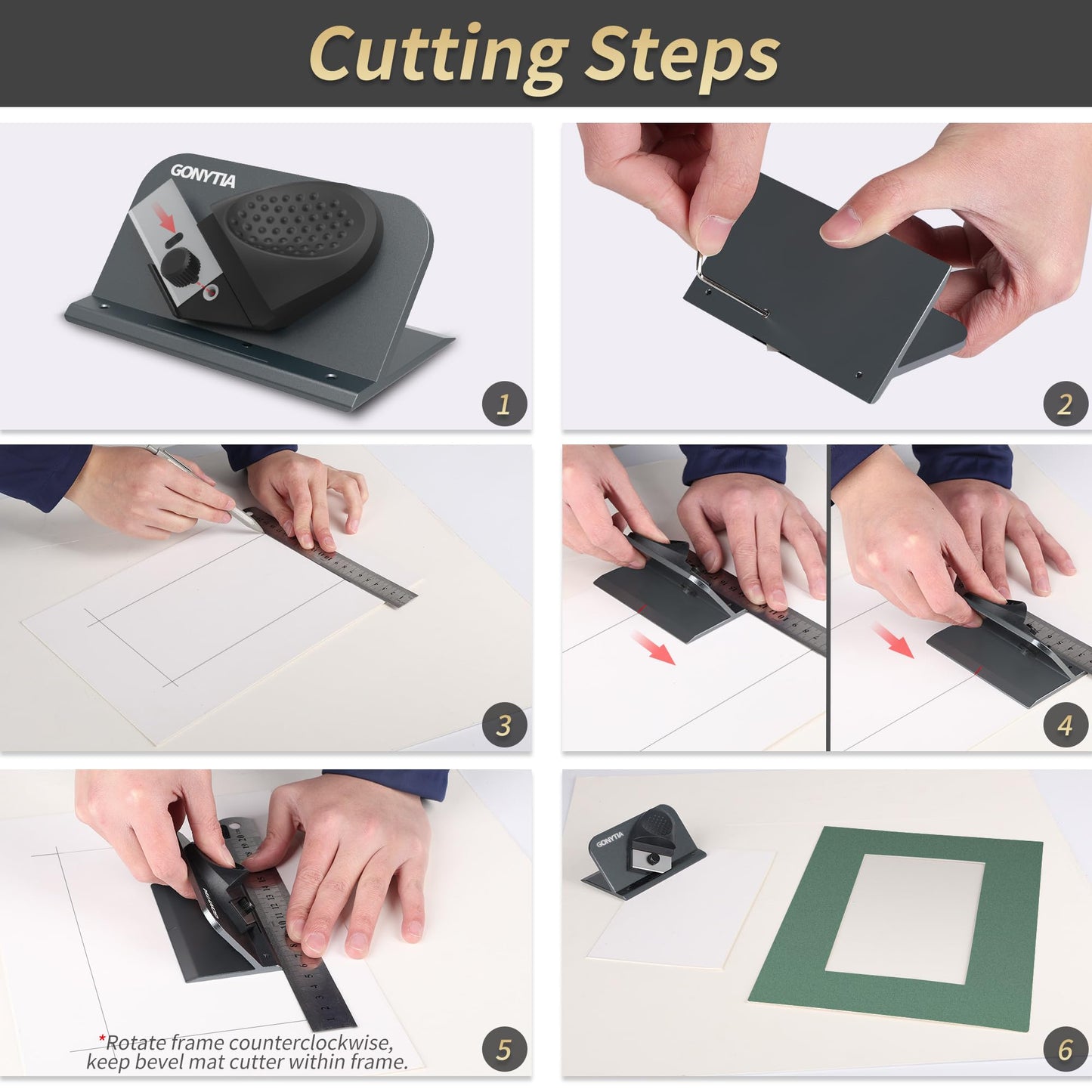 GONYTIA Straight/Bevel Foam Cutter, Foam KT Board Cutting Tool Adjustable 45° or 90° for Small DIY Crafts, EVA Foam, EPE Foam