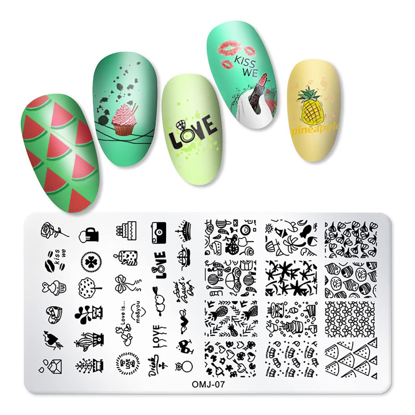 SILPECWEE 10Pcs Nail Stamping Plate Flower Butterfly Geometry Nail Stamps Nail Stencils Nail Plates Templates Stamping Plates for Nails Nail Art Accessories