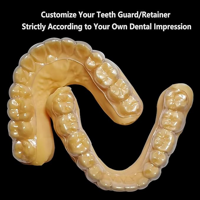 Custom Night Guard, Custom Dental Retainer Durable Mouth Teeth Guard Against Teeth Grinding/Clenching, One Pack