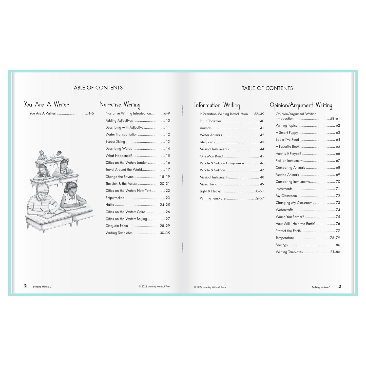 Learning Without Tears, Building Writers C, Student Edition, Age 7+, 2nd Grade+, Handwriting Without Tears, Narrative, Information & Opinion Writing, Fluency, School & Home, Tutoring