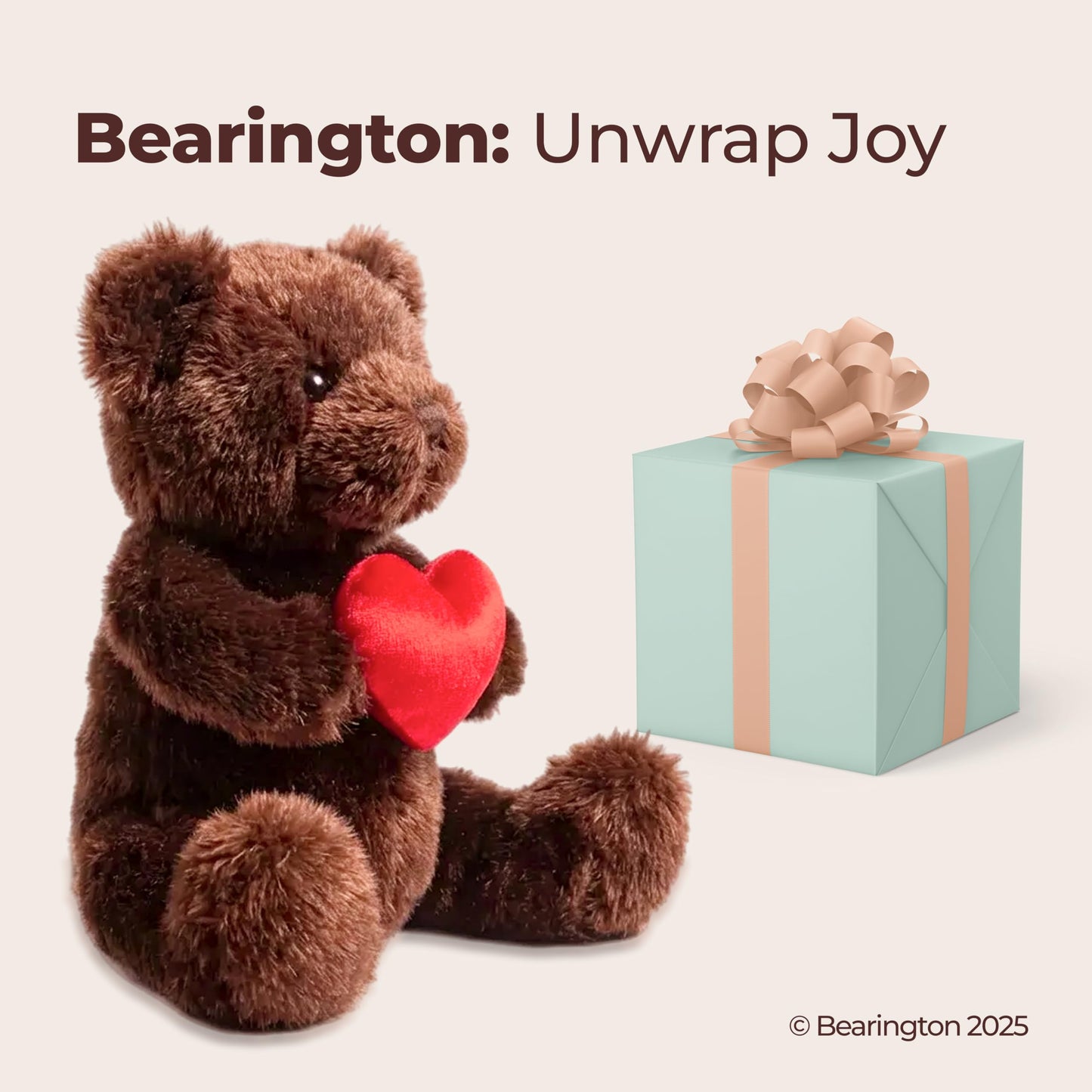 Bearington Remington Teddy Bear for Valentines Day - 9.5" Soft and Cuddly Valentines Day Stuffed Animals - Adorable Bear Stuffed Animal Plush Gift for Kids, Girlfriend, and Romantic Celebrations