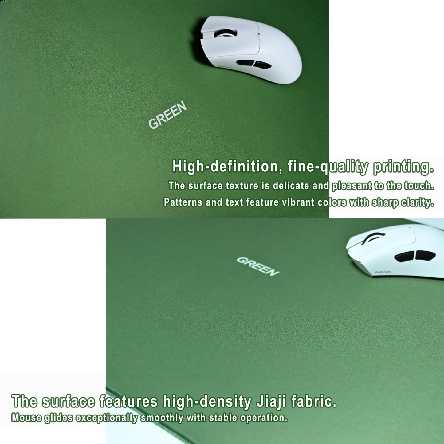 [keyirangni]Mouse Pad,Large Gaming Mouse Pad,Gradient Pattern,Large Cloth Mouse Pad,Standard (35.4x15.7x0.12in),Thick Keyboard Pad,Washable Non-Slip Rubber Base Table Mat(Natural Green)
