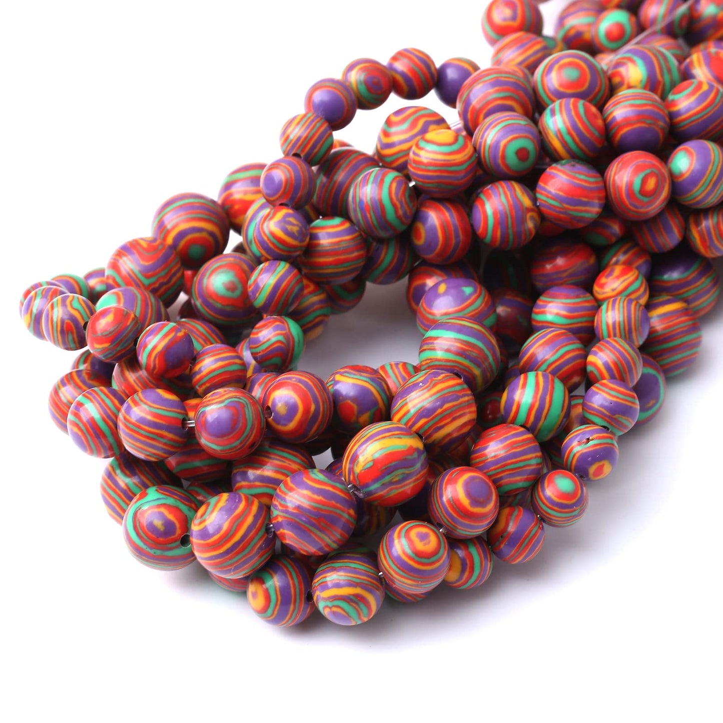 60PCS 6MM Malachite Beads - Round Loose Natural Gem Beads for Jewelry Making - 15