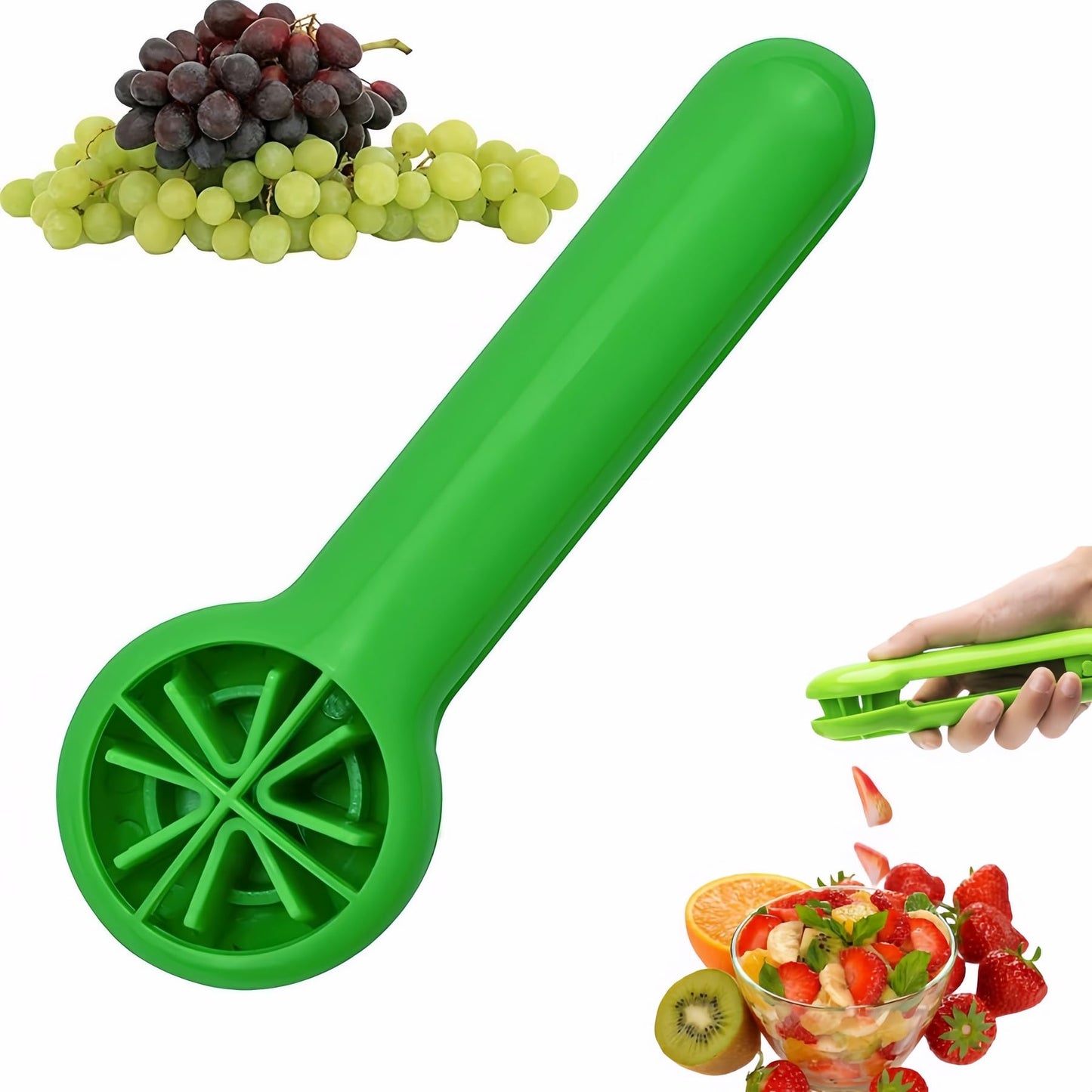 Grape Cutter Tool, Grape Tomato Cherry Strawberry Slicer, Quick & Easy Fruit Slicer Kitchen Gadget (1)