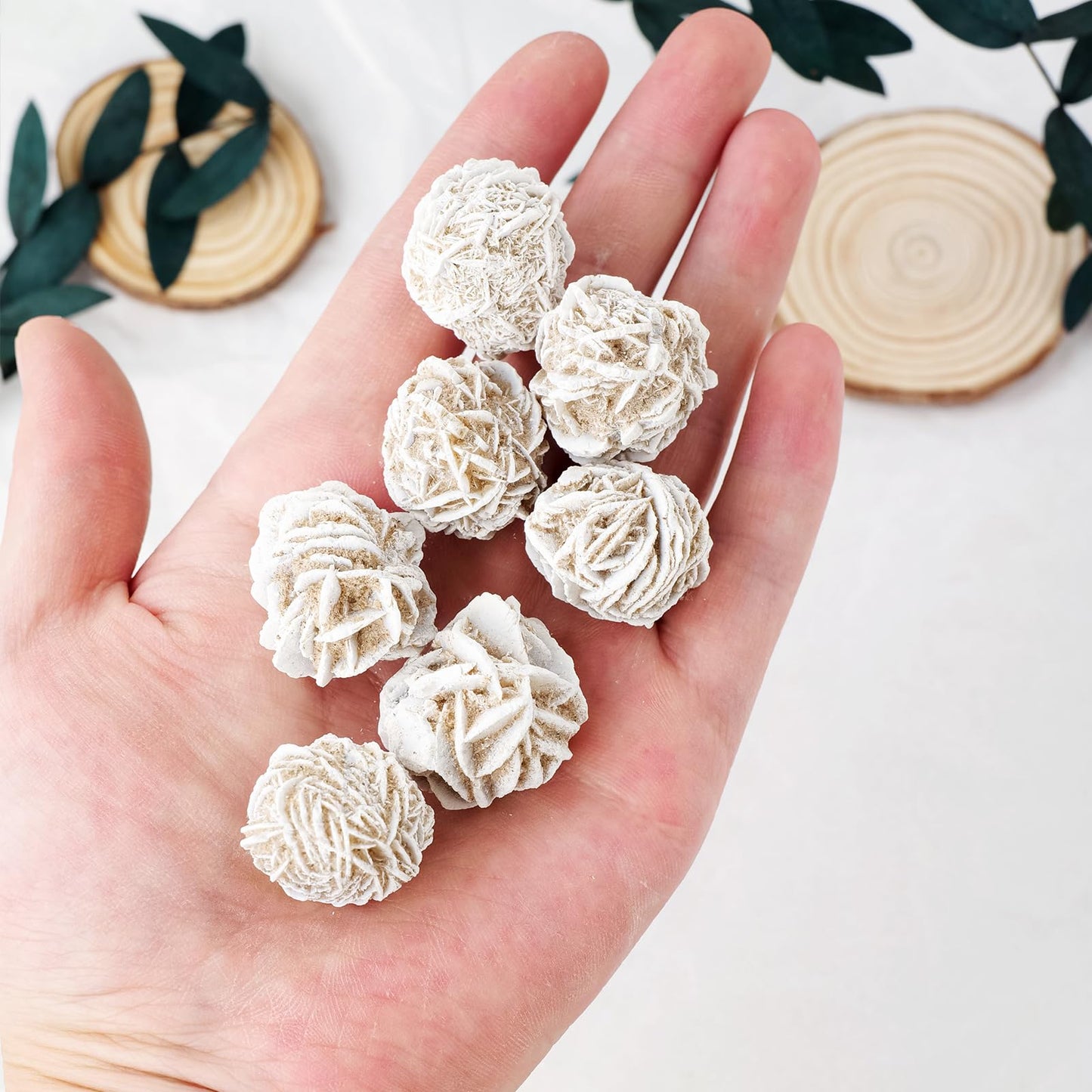 Apengshi 0.97lb Natural Desert Rose Selenite Crystal Rough Raw Stone Mineral Specimen Reiki Collection Energy Stone Home Decoration
