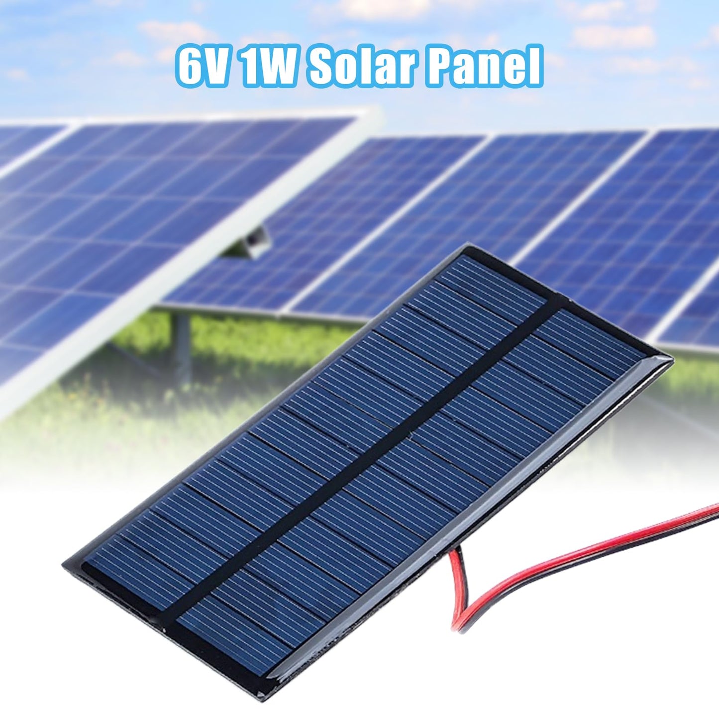 4 Pcs Mini Solar Panel,1W DC 6V Polysilicon Solar Cell Charger Module,with 30cm Cable,Small Photovoltaic Power Cells Charge,for Scientific Research Projects,Making Lawn Lights,Landscape Lights,DIY