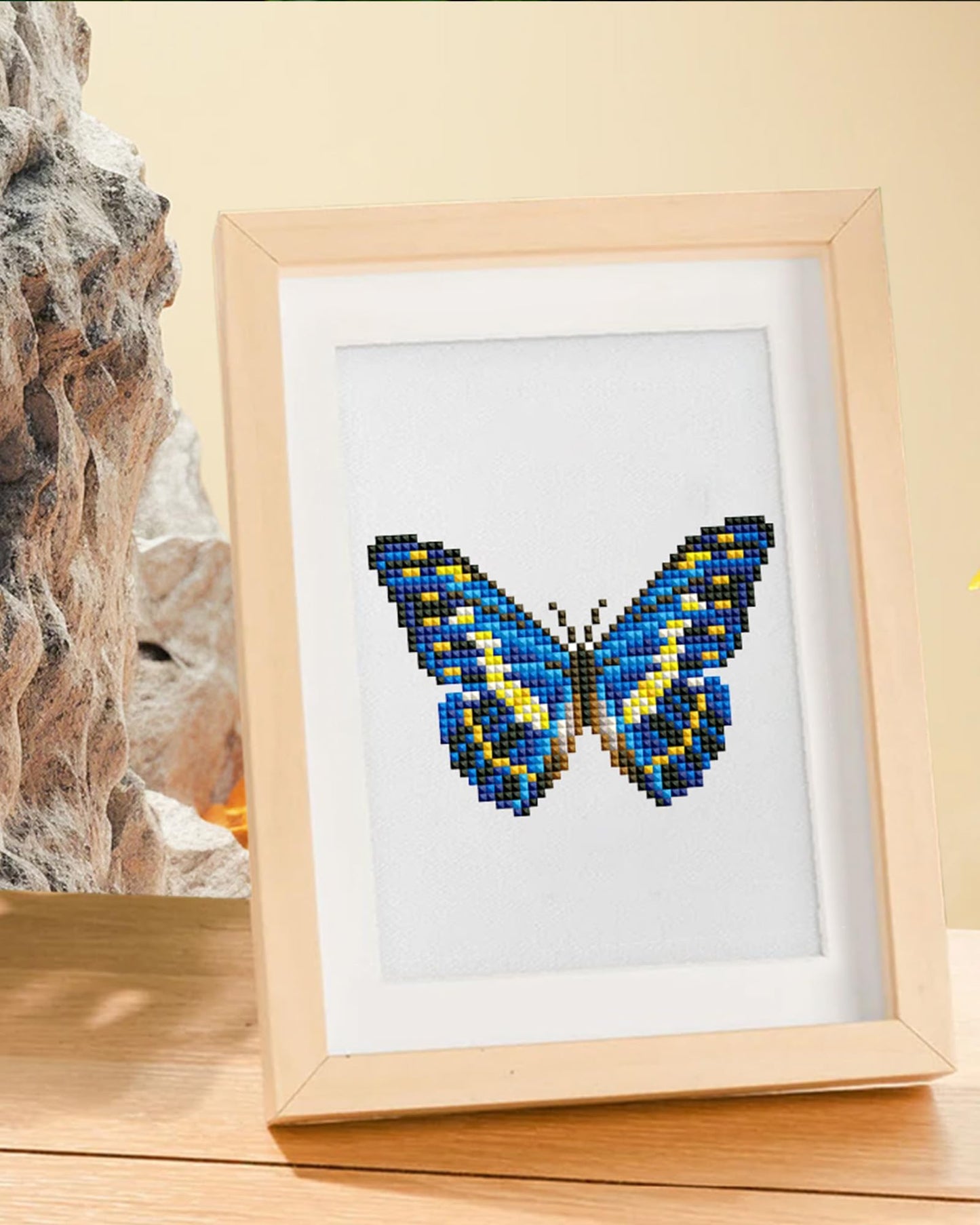 PeakLuv 12 Pcs Mini Diamond Painting Kits Butterfly, Small Diamond Art Kits for Adults, DIY Square Drill Butterfly Small Gem Art 1-Hour Painting for Home Desktop Decor, 6X7in