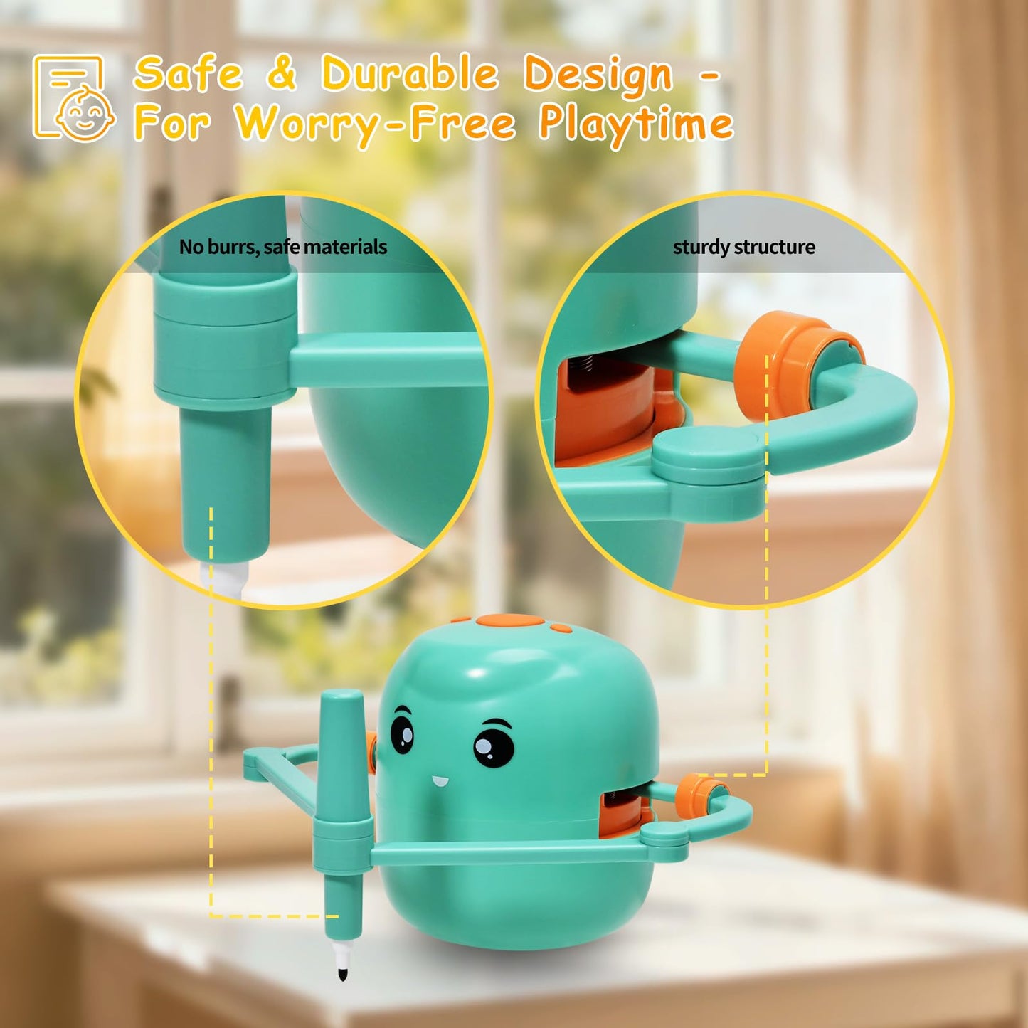 Drawing Robot for Kids, Voice Interactive Educational Drawing Machine with 150 Drawing Cards, Montessori Learning Toys for Kids Ages 3-8, for Boys & Girls (Green)