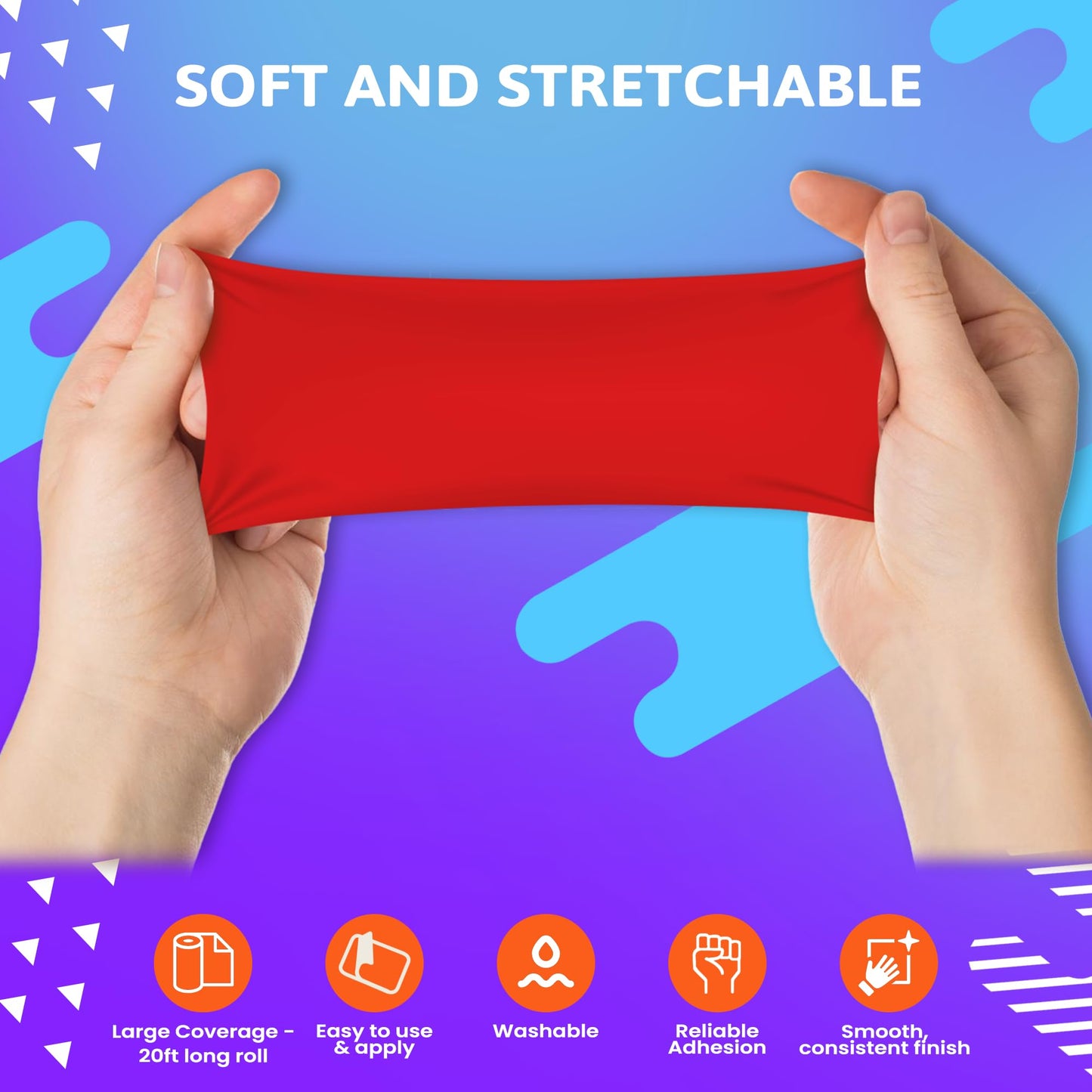 Frisco Craft HTV Vinyl Rolls - Heat Transfer Vinyl Rolls for Custom Prints - 12" x 20ft Matte HTV Roll - Iron on for All Cutter Machines - PU Heat Transfer - DIY (Red)