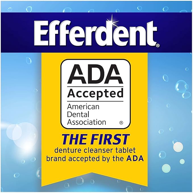 Efferdent Retainer Cleaning Tablets, Denture Cleaning Tablets for Dental Appliances, Minty Fresh & Clean, 44 Count (Pack of 5)