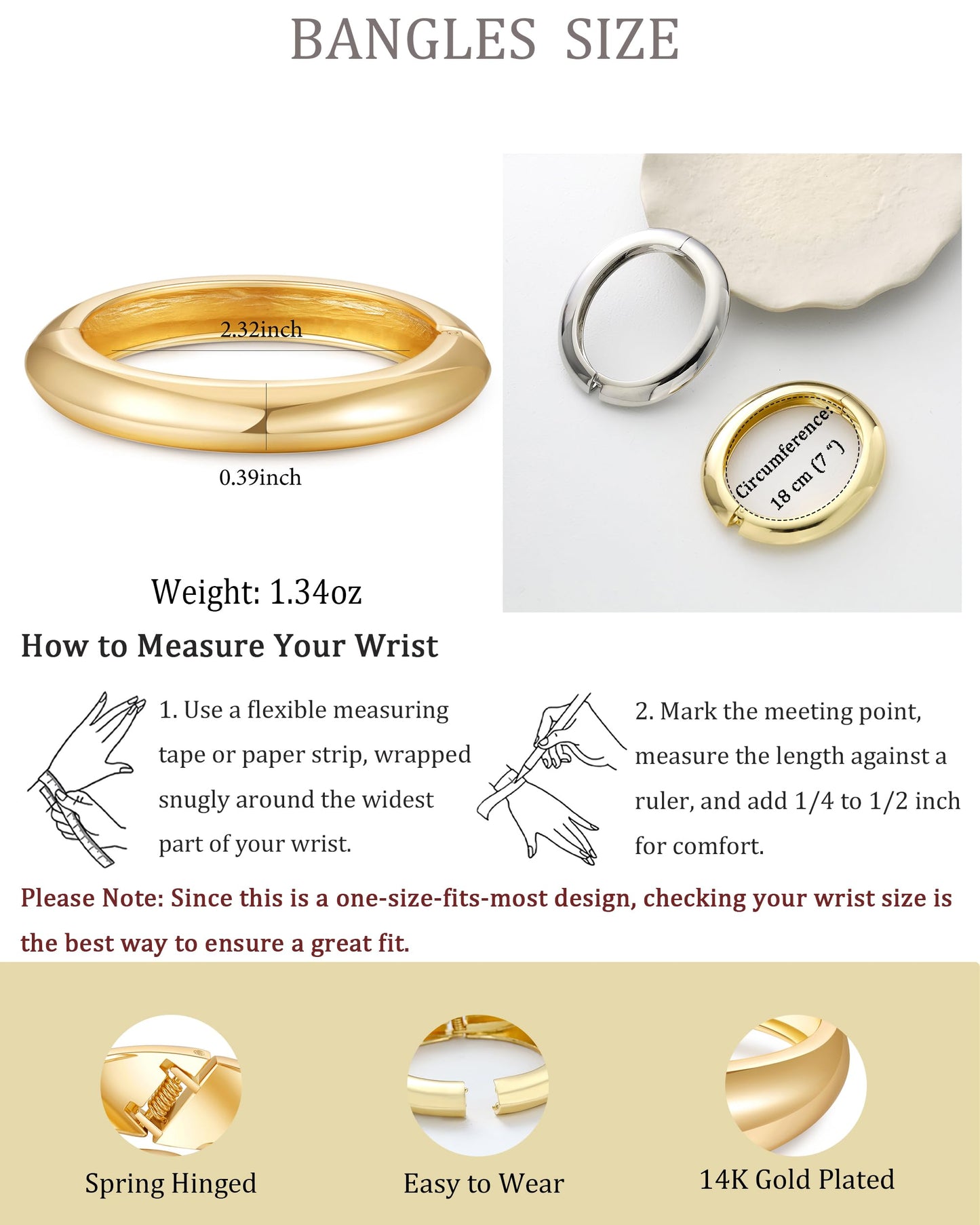 AYWFCBF Silver Bangles for Women, Trendy Bracelet Stack 2pcs Hinged Open Cuff Silver Bracelets for Women