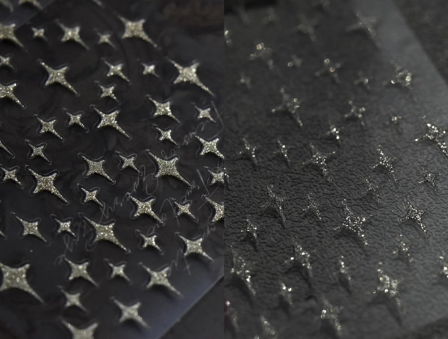 Twinkle Little Star Nail Stickers Premium Metallic Stars Stickers Peel Off Gold Stickers Chameleon Halo Glittery Quadrangular Star (5 Sheets)