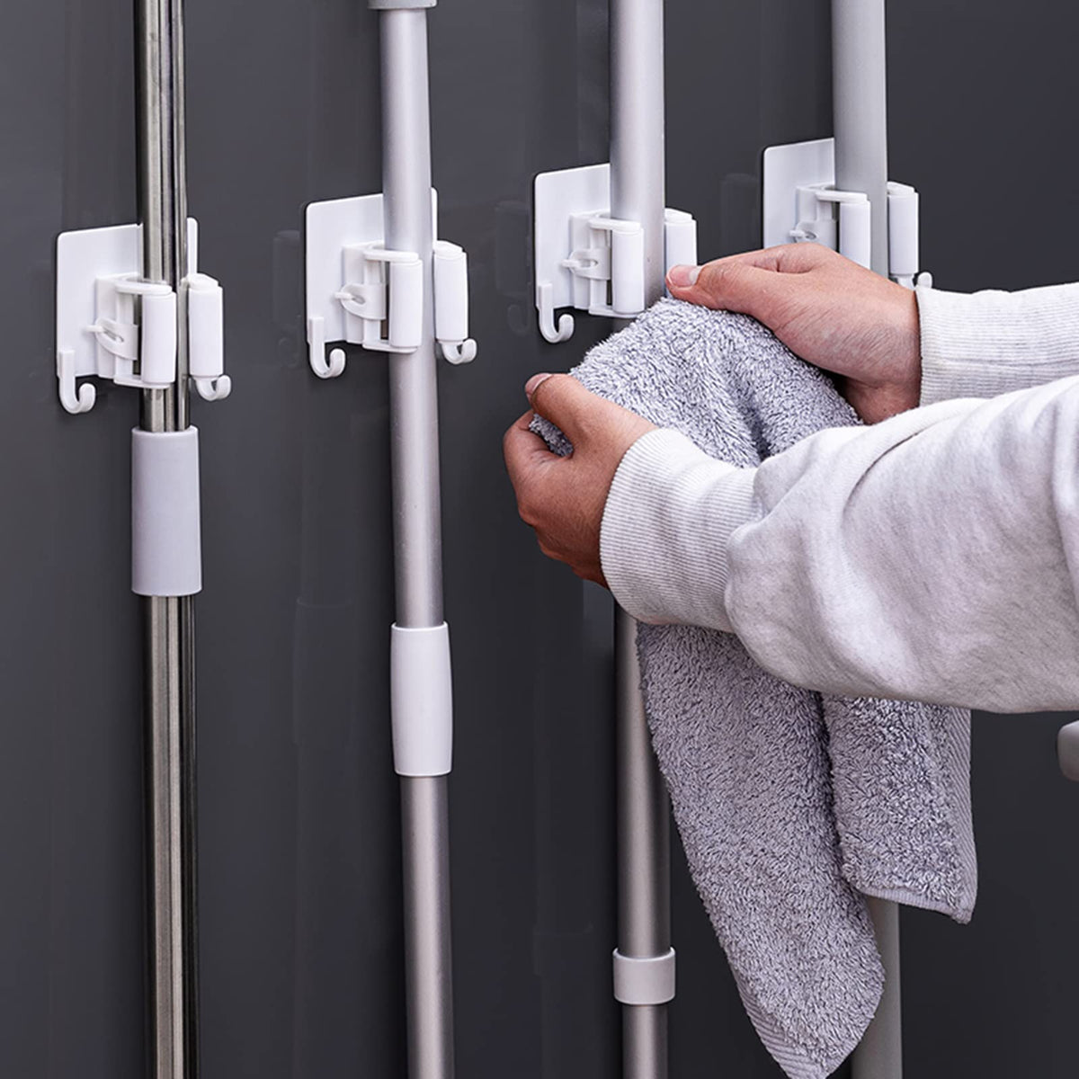4 PCS Mop Stand Holder