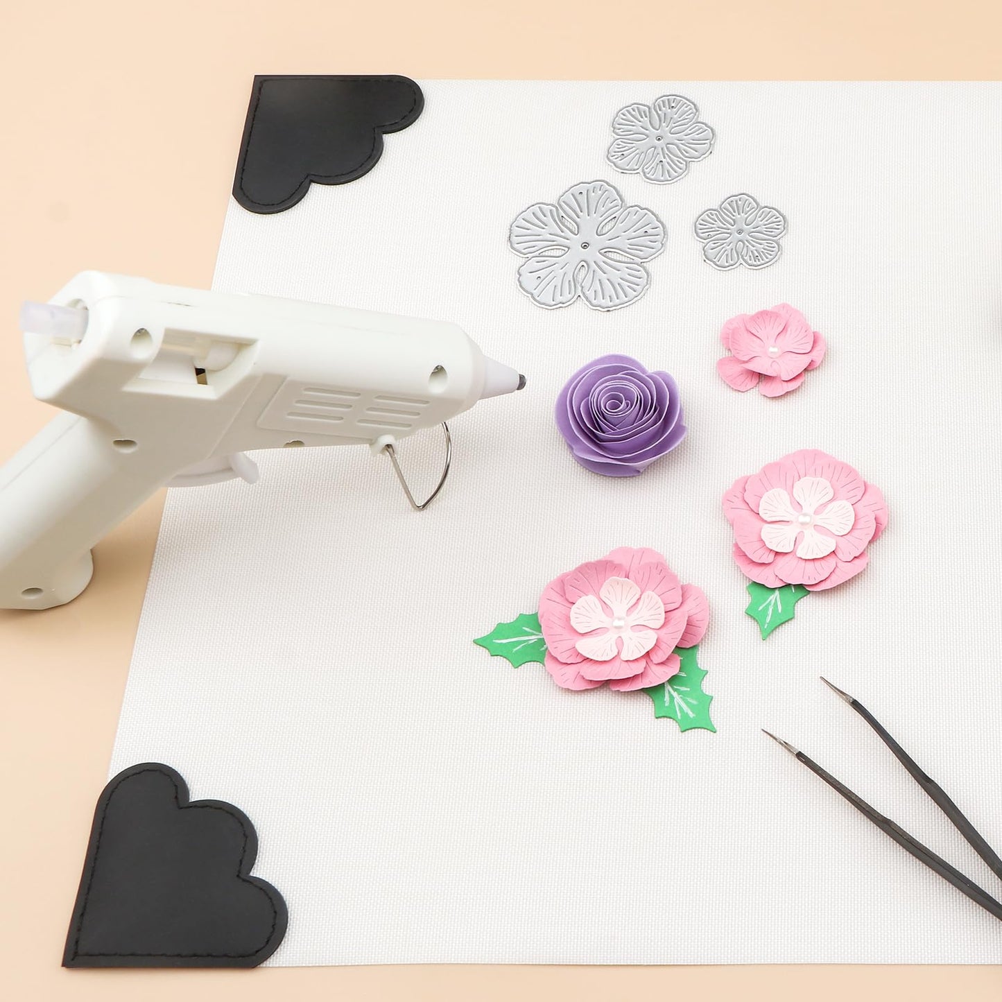 BAOFALI 3Pcs/Set Non-Stick Craft Mat; Heat Resistant Media Surface Mat with Weighted Reinforced Corners for All Stamping, Ink Blending, Stenciling Scrapbooking Craft Projects (15.75x10.24inch)