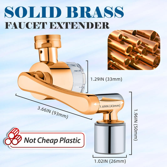 Sink Water-Filter 1080-Rotating Faucet Extender - Kitchen Bathroom Swivel Faucet Aerator, Water Filter with Active Carbon for Water Purifier System & Skin Care, Kitchen Faucet Filter Tap Attachment