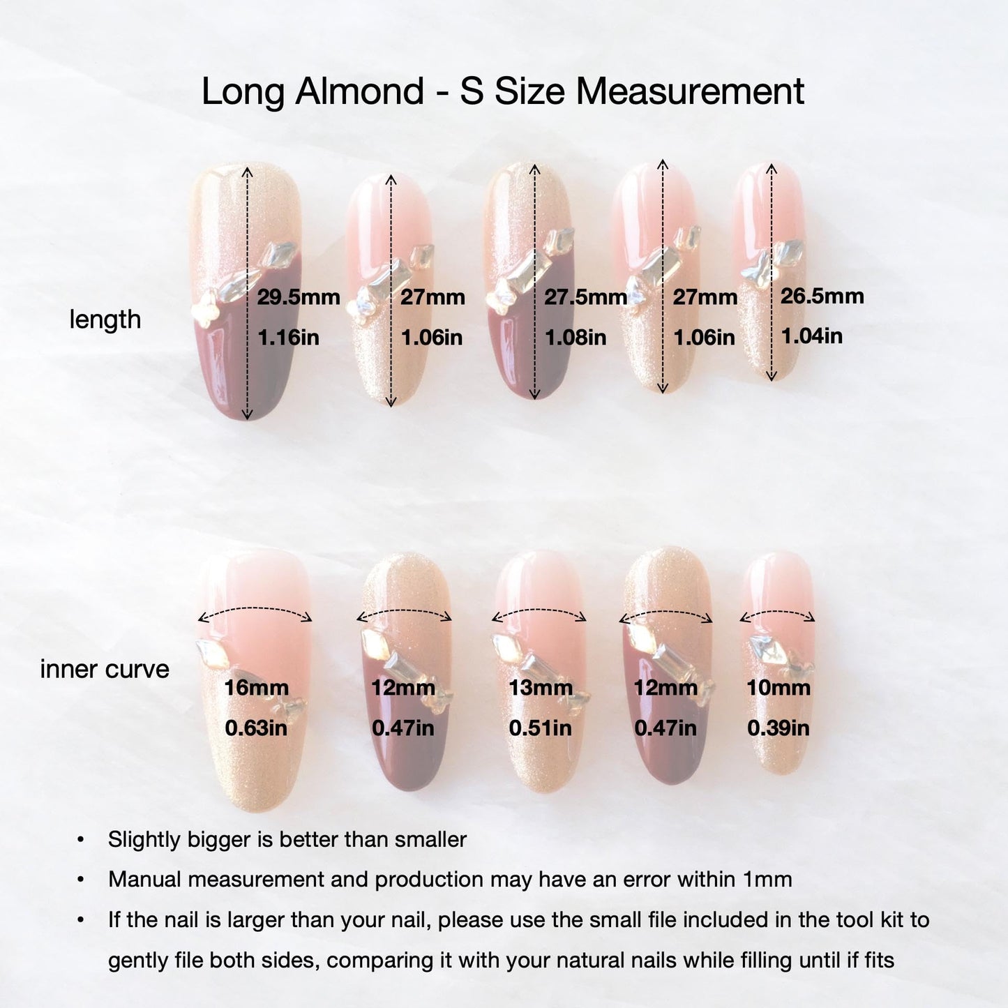 GLORS Press on Nails, Red Cat Eye False Nails with Gold Glitter, long stiletto Shape, 10 Pieces (Small, LS)