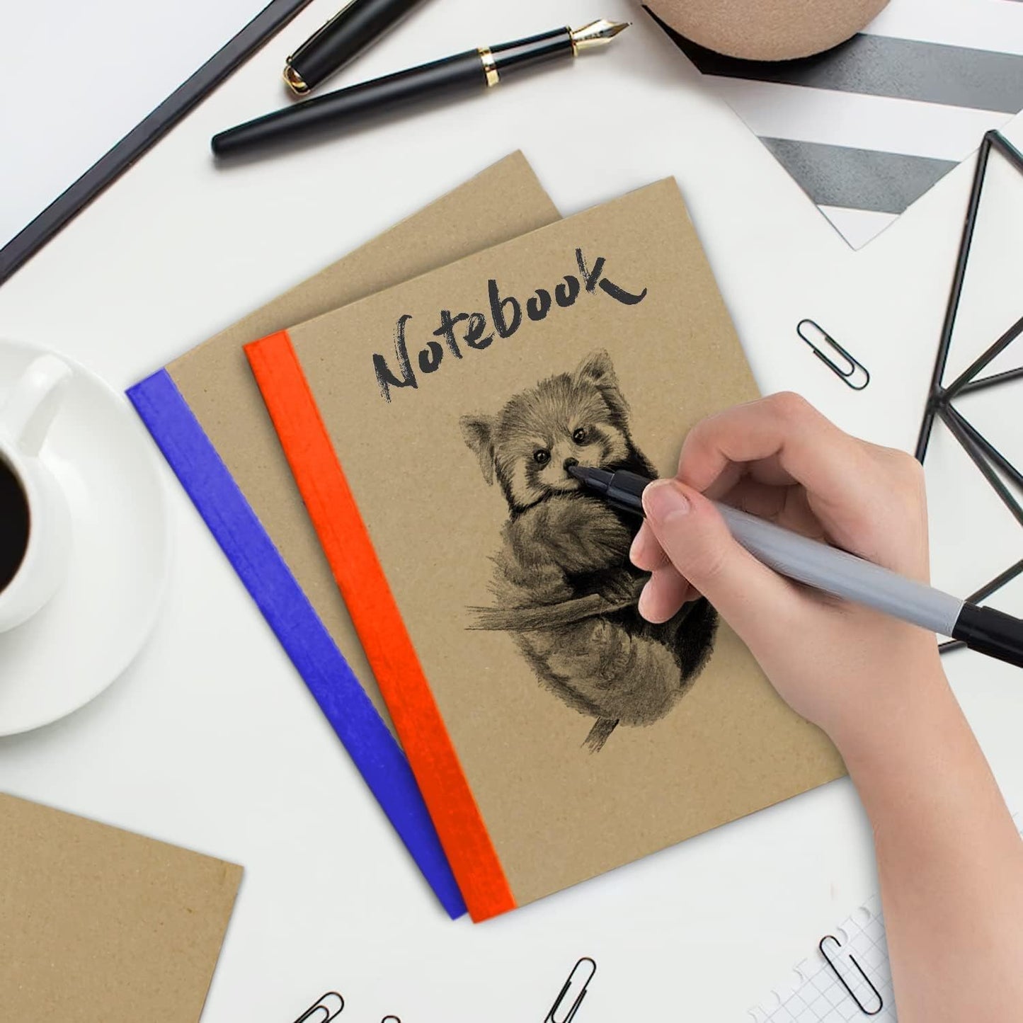 Rosmonde 48 Pack Kraft Notebooks, Softcover A5 Blank Journals, No-Bleed, 120 Pages (60 Sheets) Bulk Blank Sketch Books for Drawing, 8 x 5.7 Unlined Travel Journals, Bulk Blank Page Journals